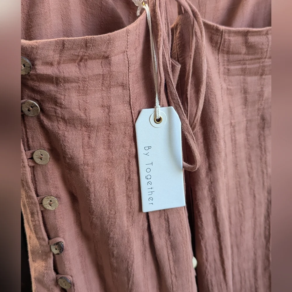 By Together Salmon Wide Leg Jumpsuit - Picture 6 of 7